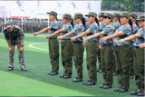 恩施職業技術學院學生軍訓圖
