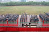 武漢南華光電職業技術學校軍訓檢閱